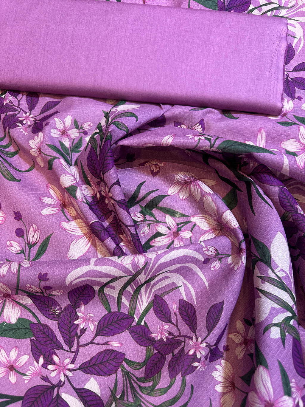 Lavender Lilac Floral - 2-Piece Unstitched Premium Digital Print
