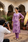 Lavender Lilac Floral - 2-Piece Unstitched Premium Digital Print